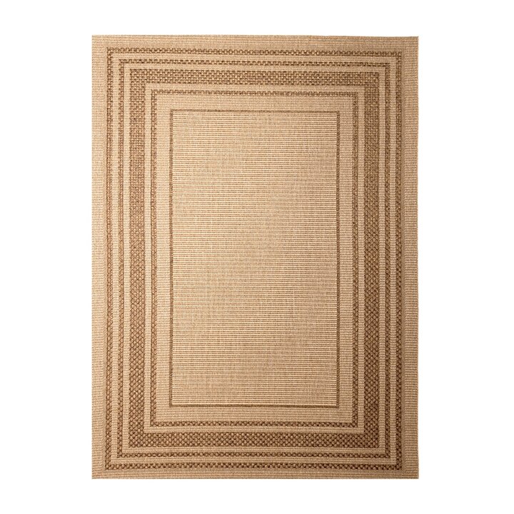 Jute buitenkleed - Mavi Border Creme/Bruin