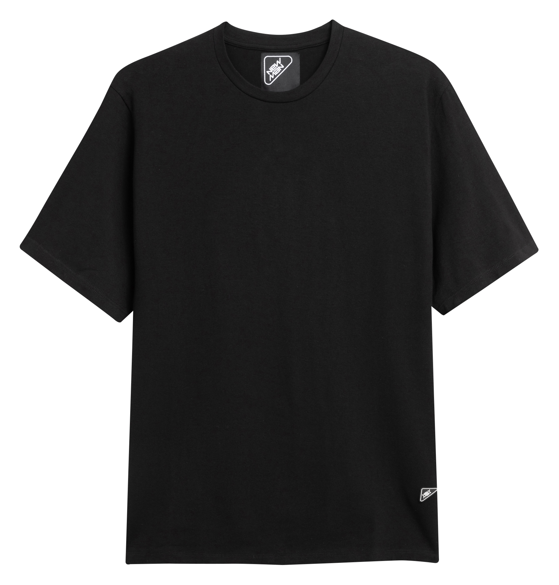 MOVE - Tee-shirt droit col rond en coton | Noir