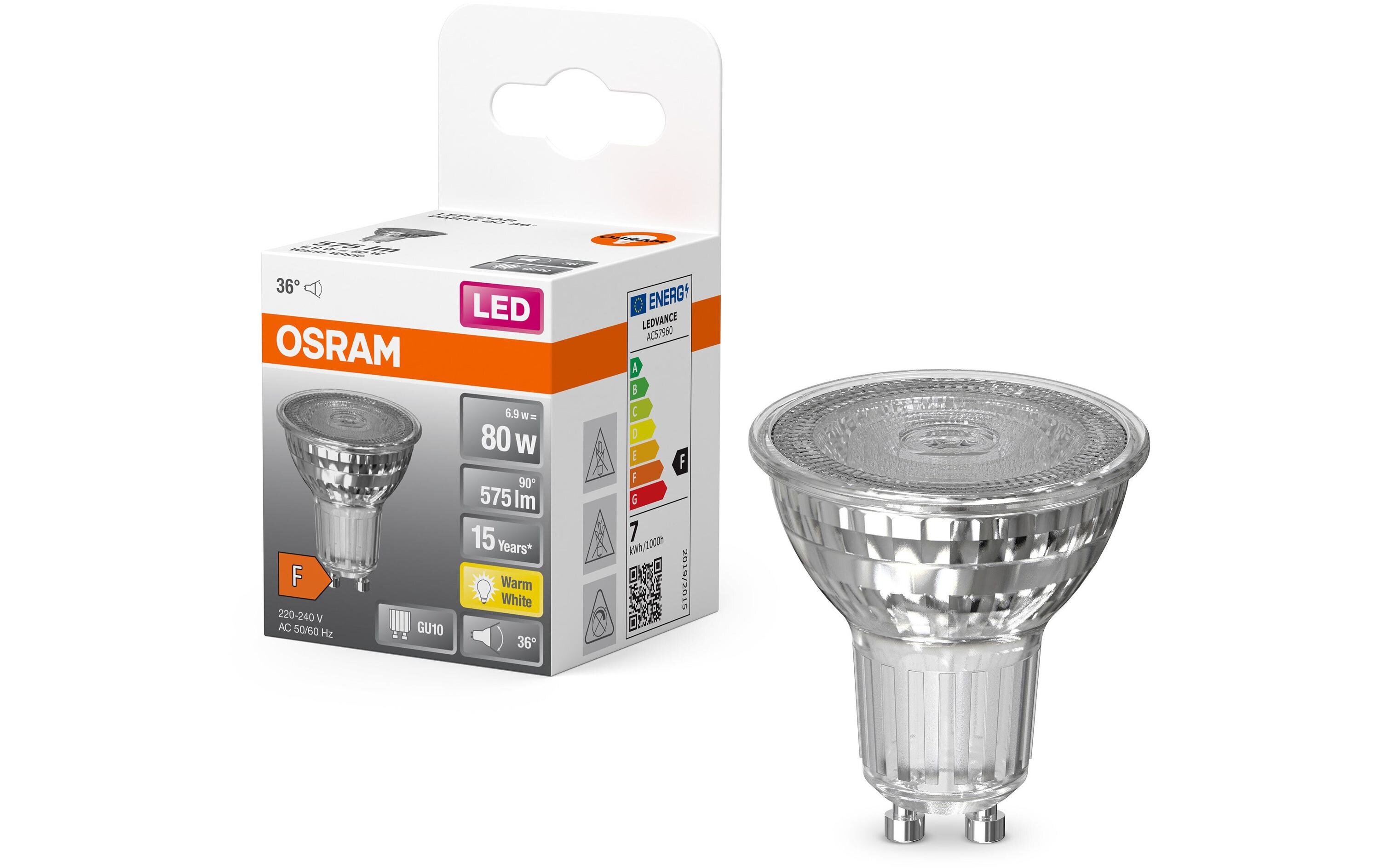 Lampe Star PAR16, 6.9W, GU10 WarmweissLED-Reflektorlampe PAR16 mit Retrofit-Stecksockel