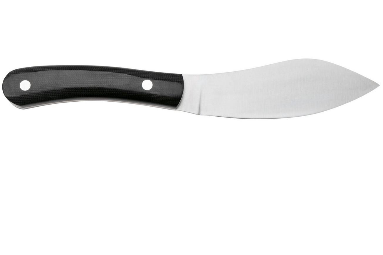 Bark River Nessmuk BR-09-141-BCM, Satin CPM Cru-Wear, Black Canvas Micarta vaststaand mes