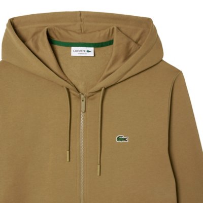 Sweatshirt zippé à capuche homme en molleton LACOSTE