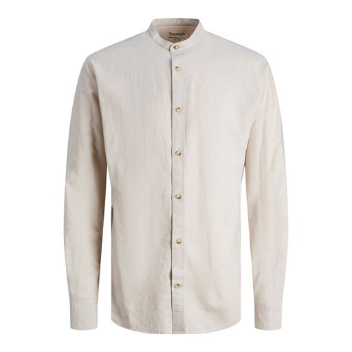 Jack&Jones Summer Band Linen Blend Skjorte, Crockery, M