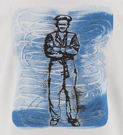 C.P. Company T-Shirt - Gaze White m. Blau