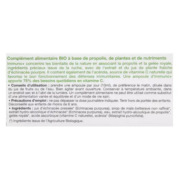 Ladrôme Própolis Immuno+ Orgânico 20 ampolas