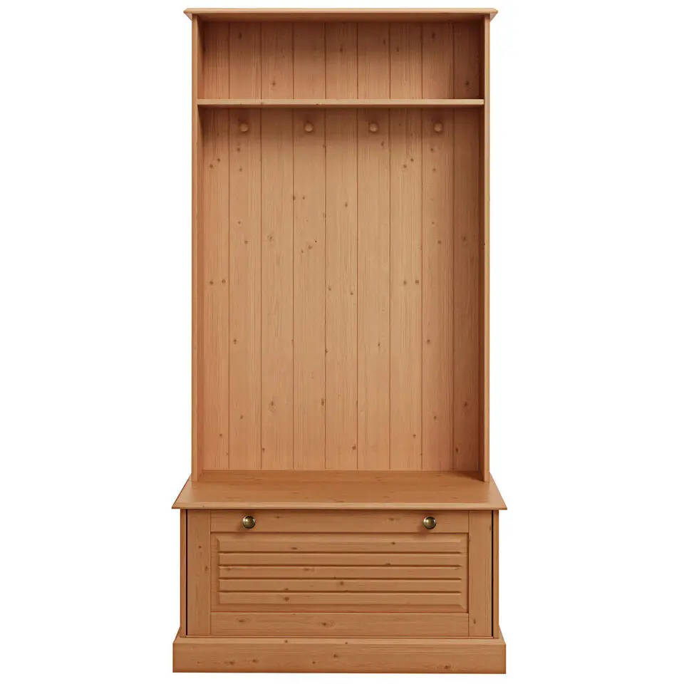 Mille - Garderobe met 1 klepdeur in grenen