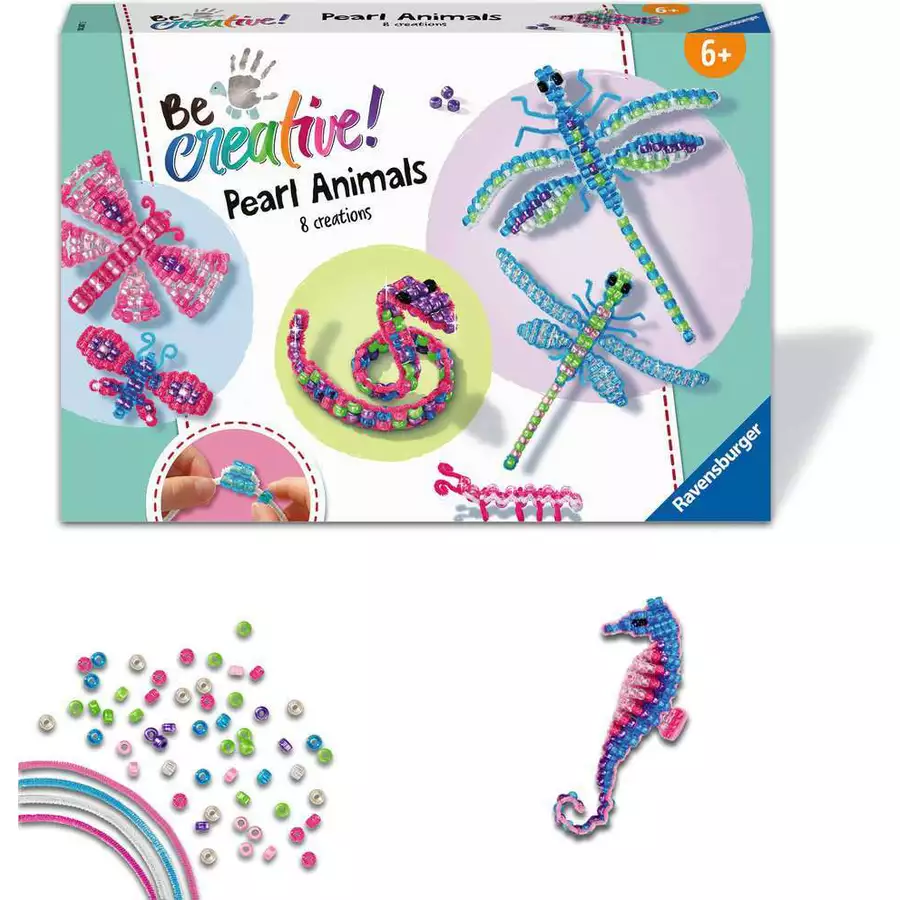 Ravensburger BeCreative Pearl Animals bunt