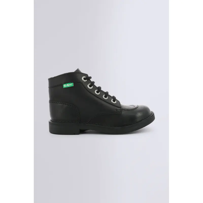 KICK COL NOIR PIQURE NOIRE BOTTINES Cuir Mixte