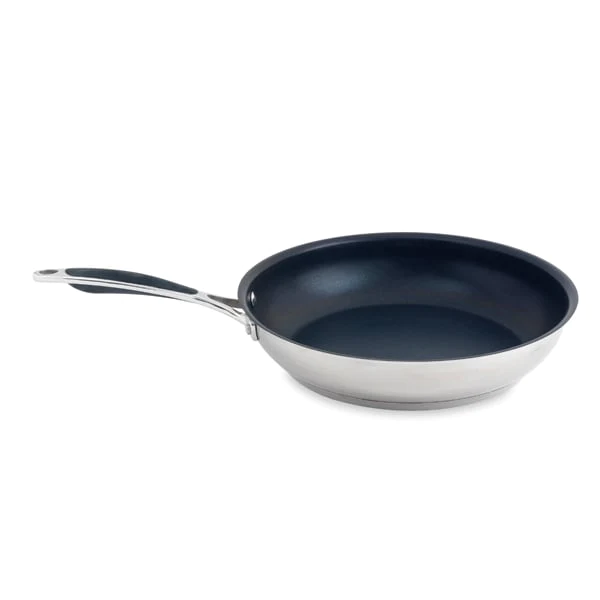 Lot de 2 poêles inox antiadhérentes Excell'Inox 28 et 32 cm Mathon