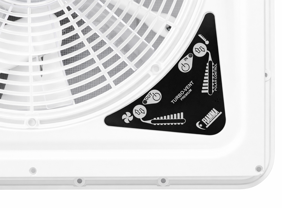 Fiamma Turbo Vent Premium 40 x 40 dakluik met ventilator - white
