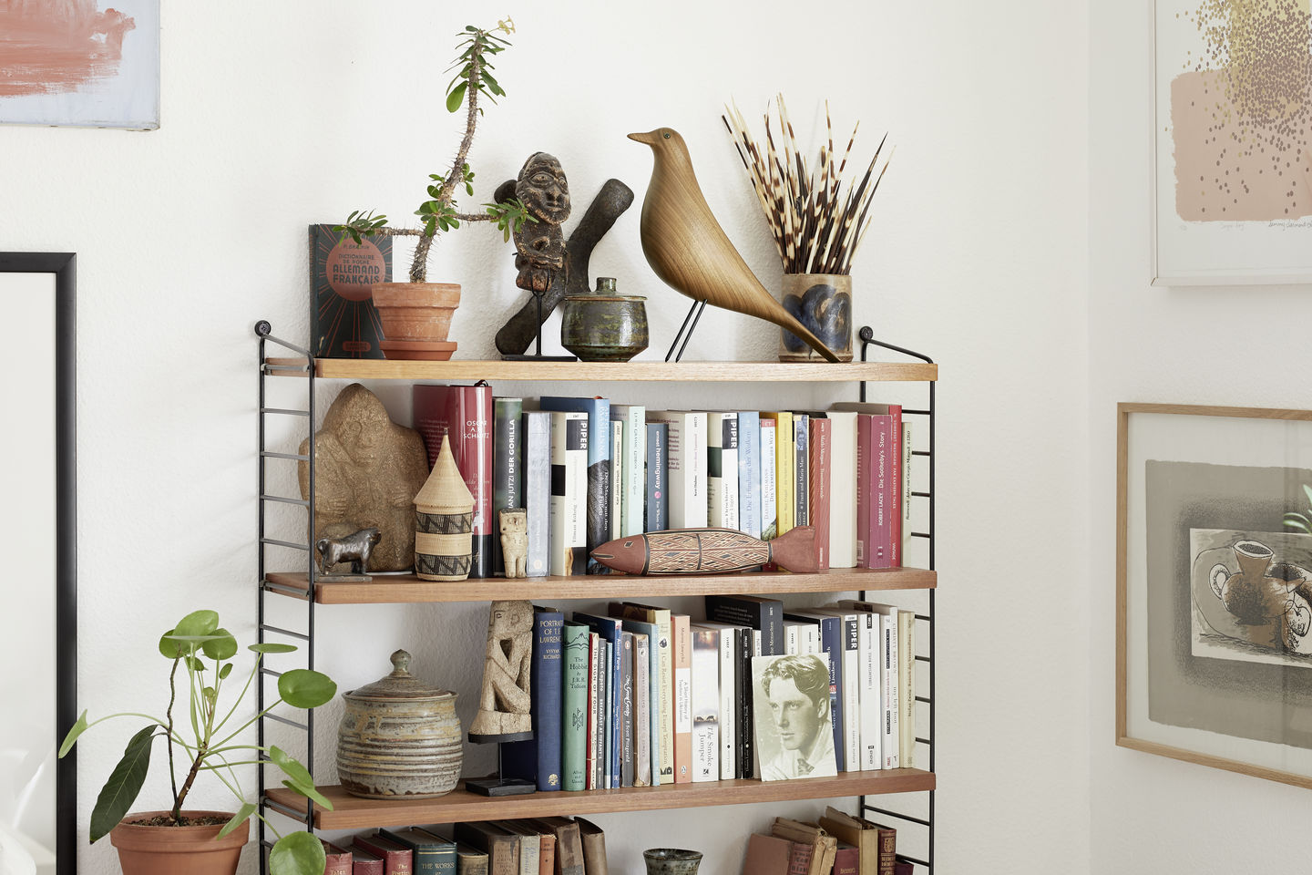 Decoratie object Eames House Bird dark walnut