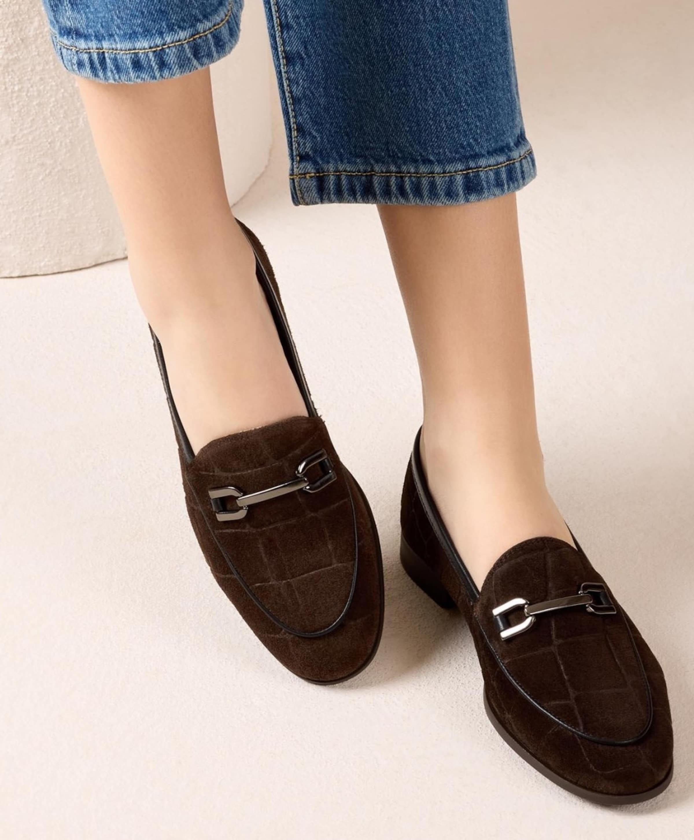 Unisa Dalcy  dames loafers bruin