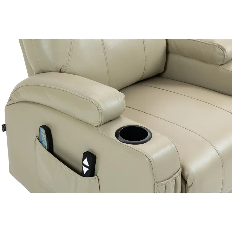 CLP Fauteuil Hepler zwart Frame - Kunstleer - creme