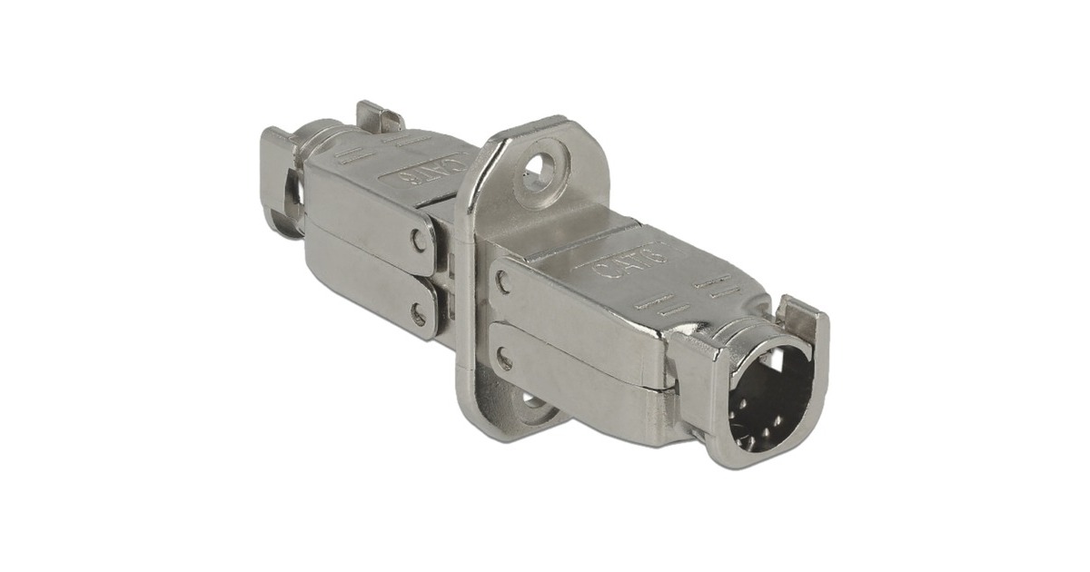 DeLOCKKoppeling voor netwerkkabel Cat.6A STP  (Zilver)