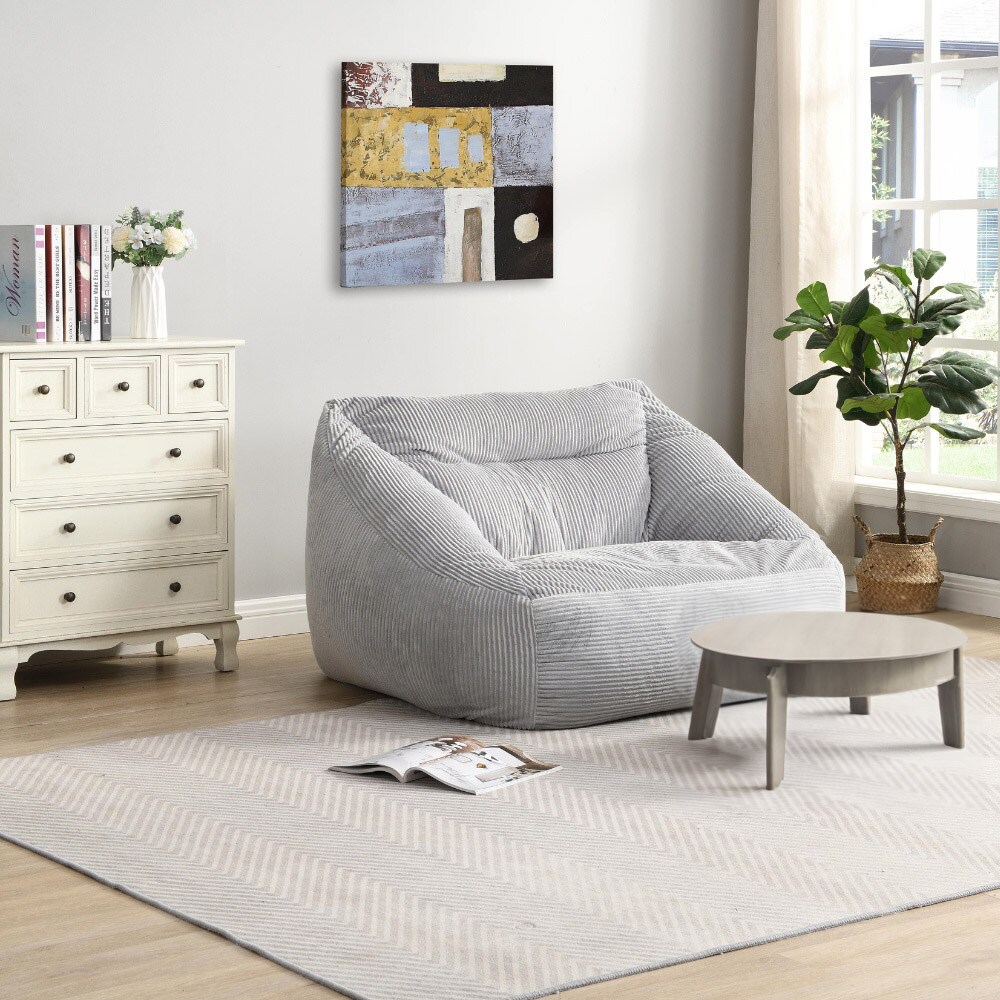HOME DELUXE Sitzsack Sessel COZY -versch. Ausführungen - Hellgrau