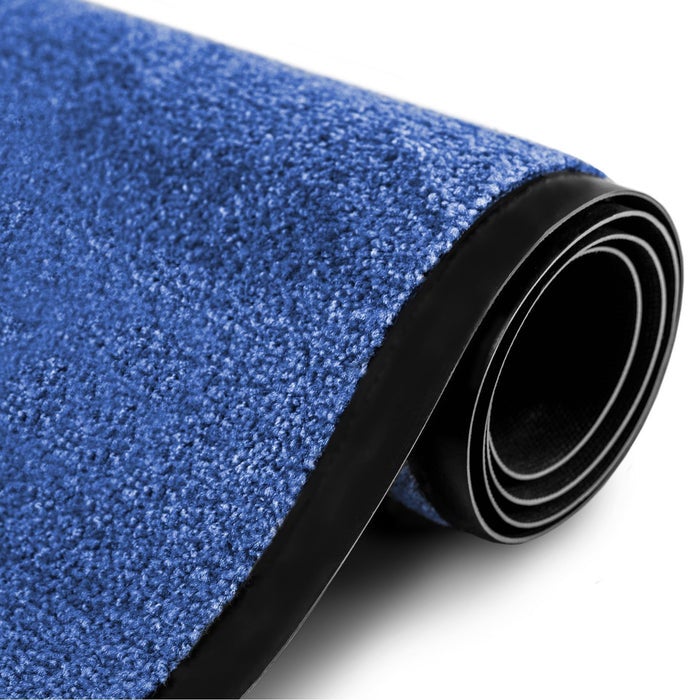 Deurmat Rijn - Unicolor - Vuilvangmat voor binnen & buiten - Blauw / 90 x 120 cm