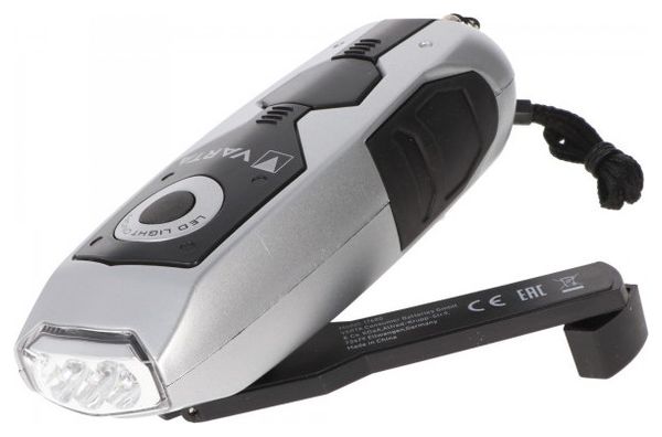 Lampe de poche LED Varta Power Line  Dynamo Light 28lm  avec 1x batterie lithium-ion  blister de vente au détail