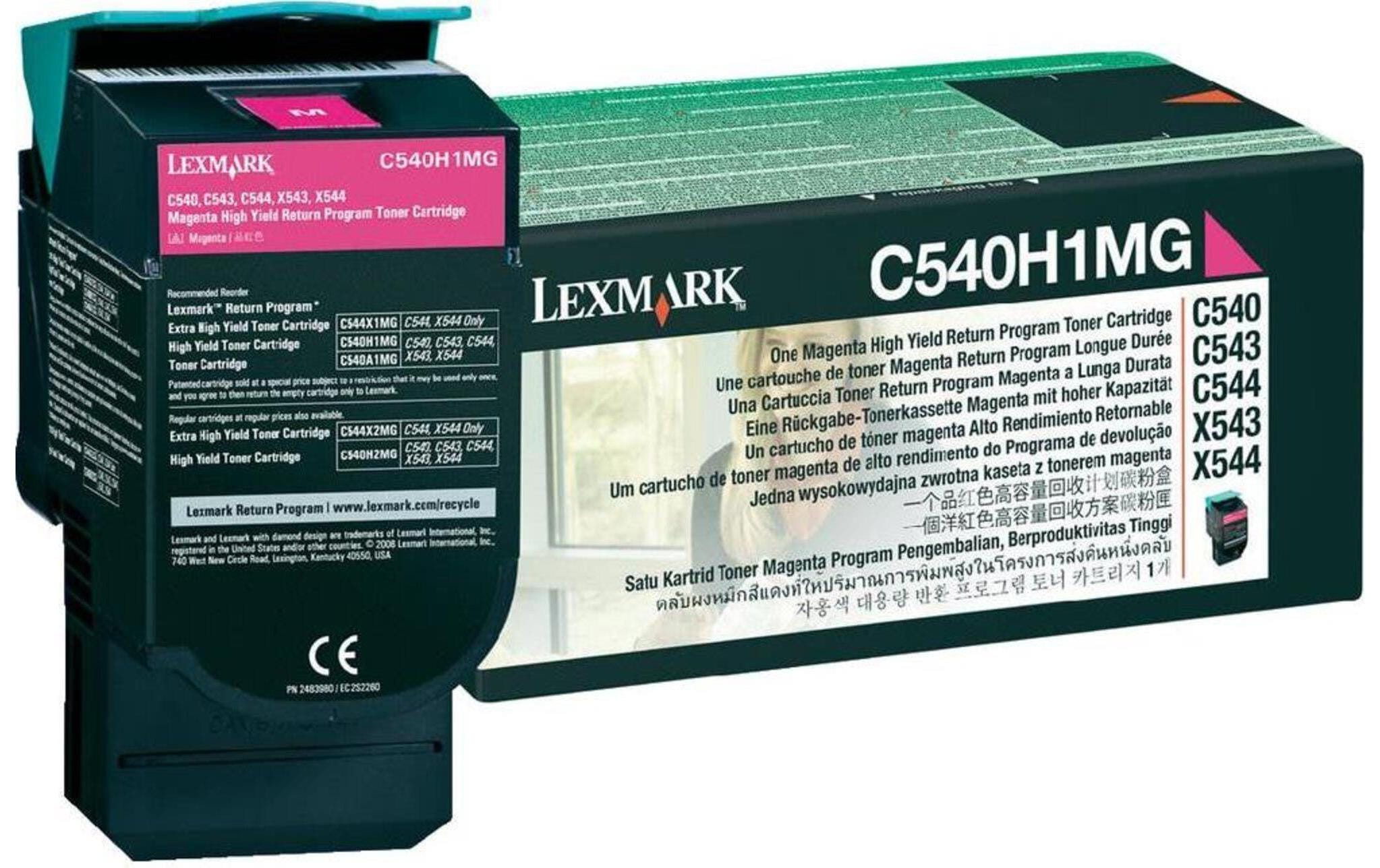 Toner C540H1MG Magenta<br>Toner, Magenta