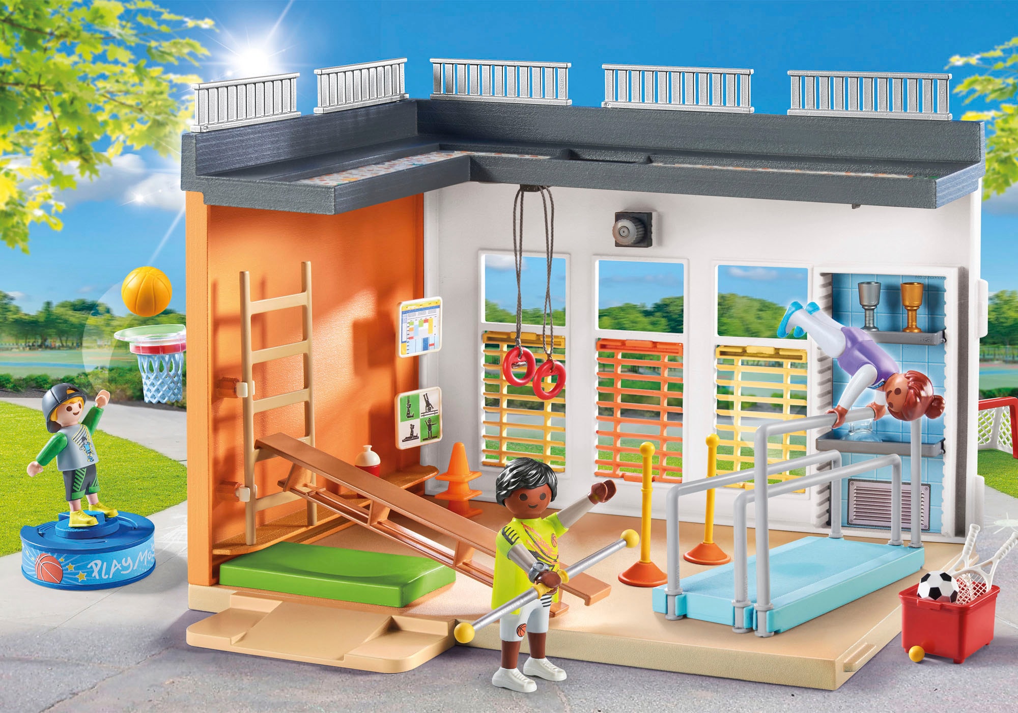 Playmobil® Konstruktions-Spielset »Anbau Turnhalle (71328), My City Life« Made in Germany