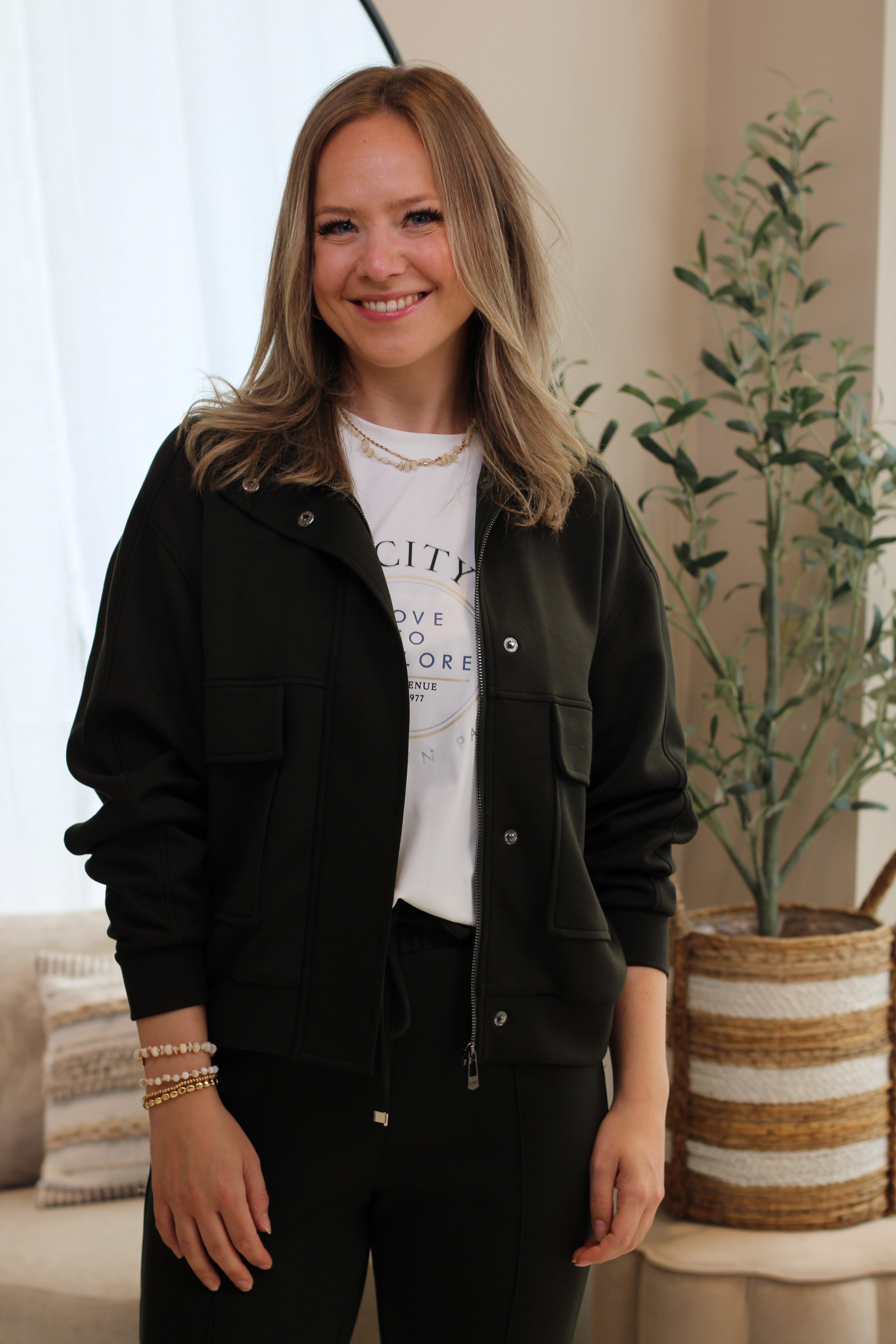 Zoso - Jill Luxury Sporty Cardigan - Army