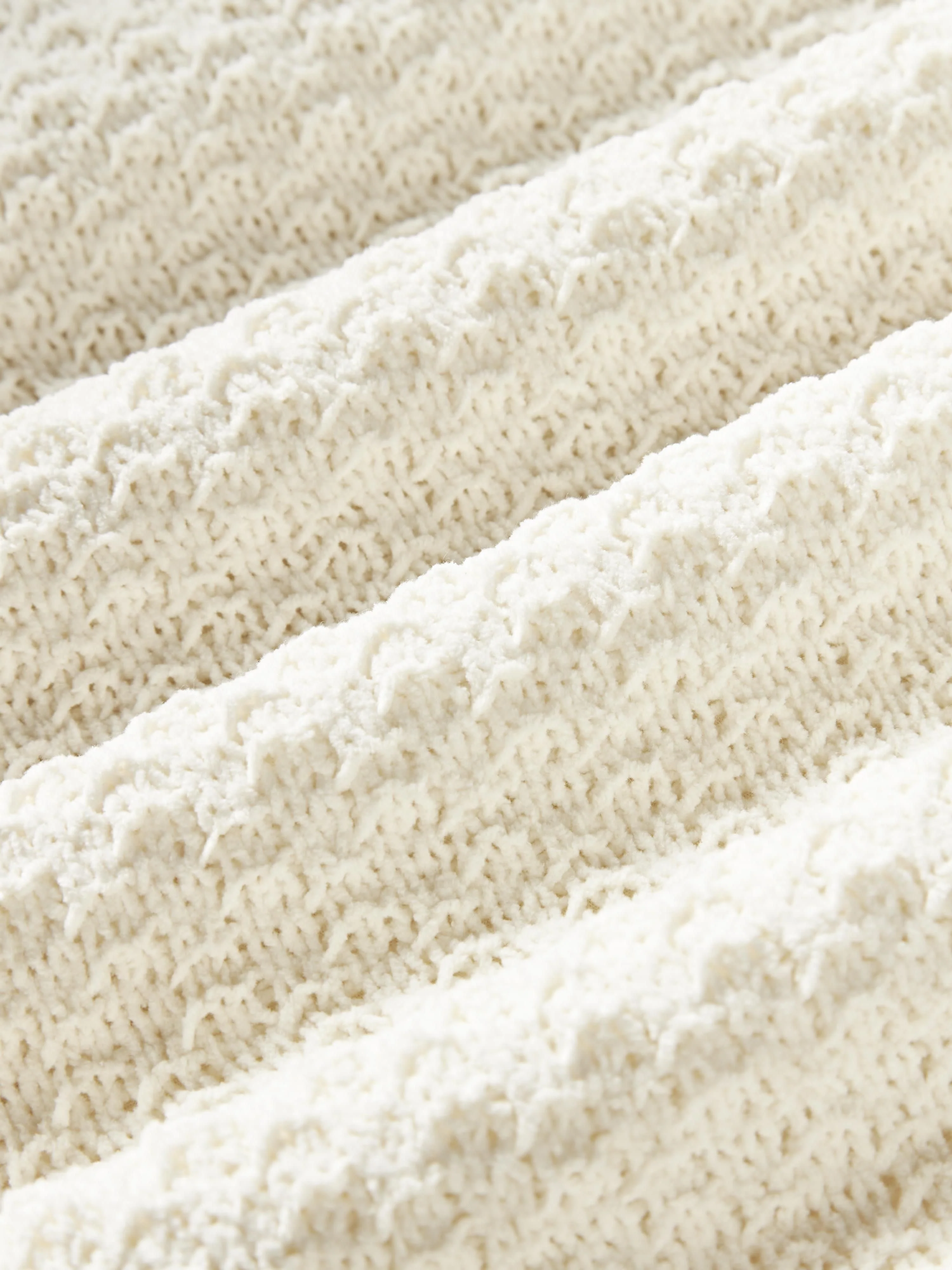 Zacht gebreide chenille kussenhoes Everly