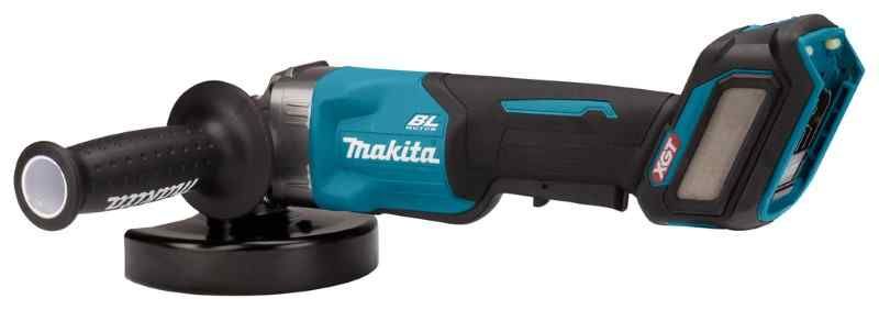 Makita GA032GZ 40 V Max Haakse slijper 125 mm zonder accu's en lader, in doos, met veiligheidsschakelaar