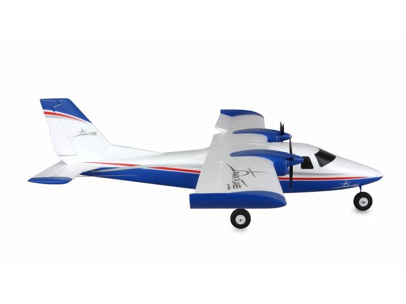 Amewi Motorflugzeug P68 Hochdecker 850 mm Blau, PNP Zweimotoriges Trainer-Flugmodell