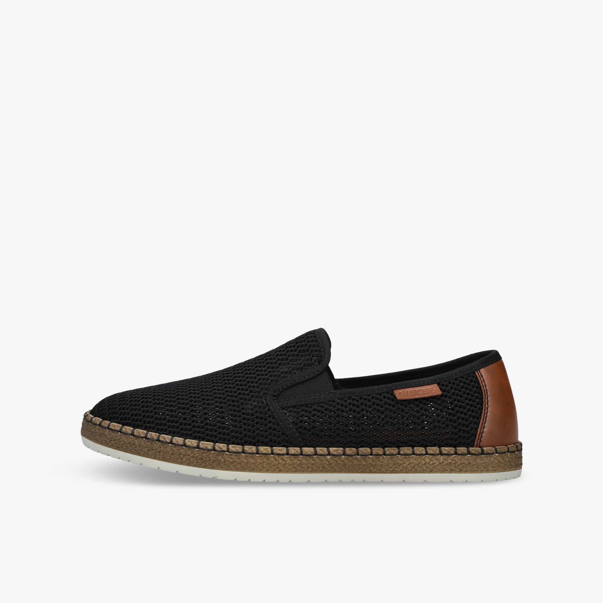 rieker Herren Espadrilles schwarz
