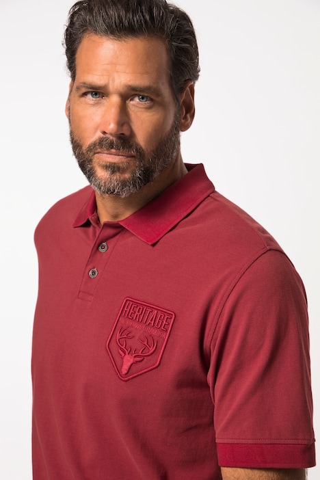 Poloshirt, Tracht, Halbarm, Piqué, Trachten-Stickerei, bis 8 XL