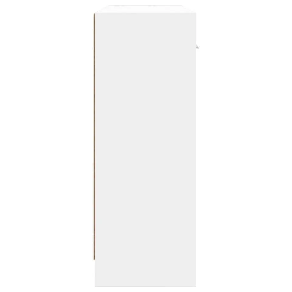 vidaXL - Dressoir met 3 deuren 3 lades - Wit - Bewerkt hout - 91x28x75 cm
