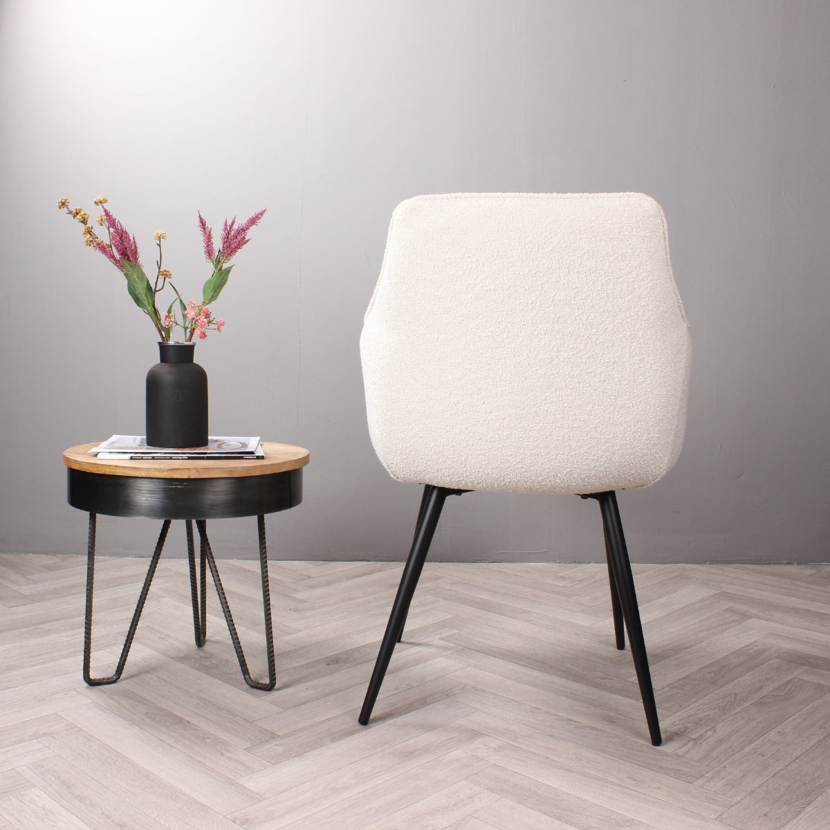 DS4U - Ravi 3.0 eetkamerstoel boucle - wit