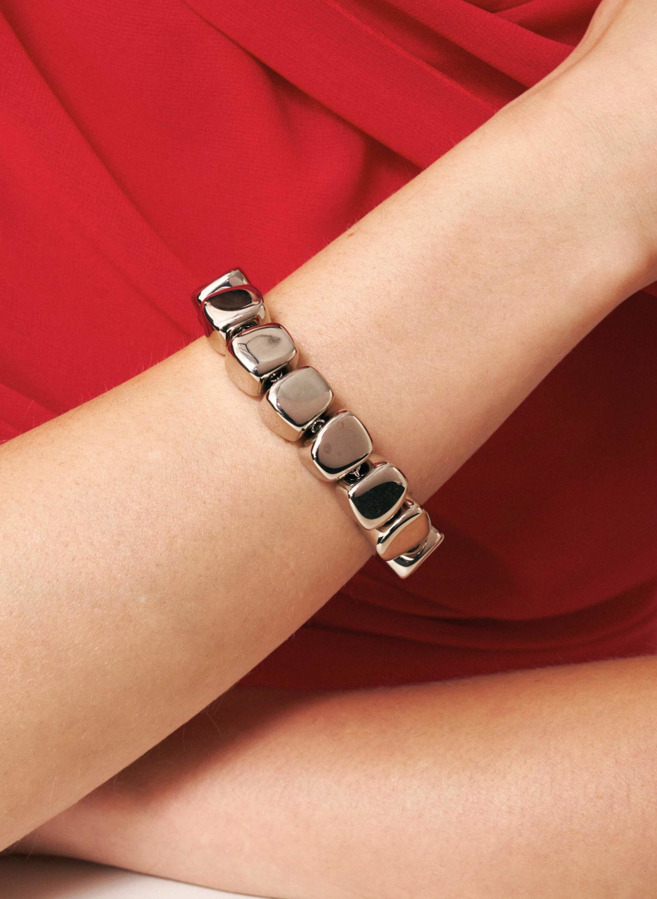 VANESSA BARONI Armband MINI ORGANIC SHAPED BRACELET SNOW GREEN MARBLE by GLAMBOU