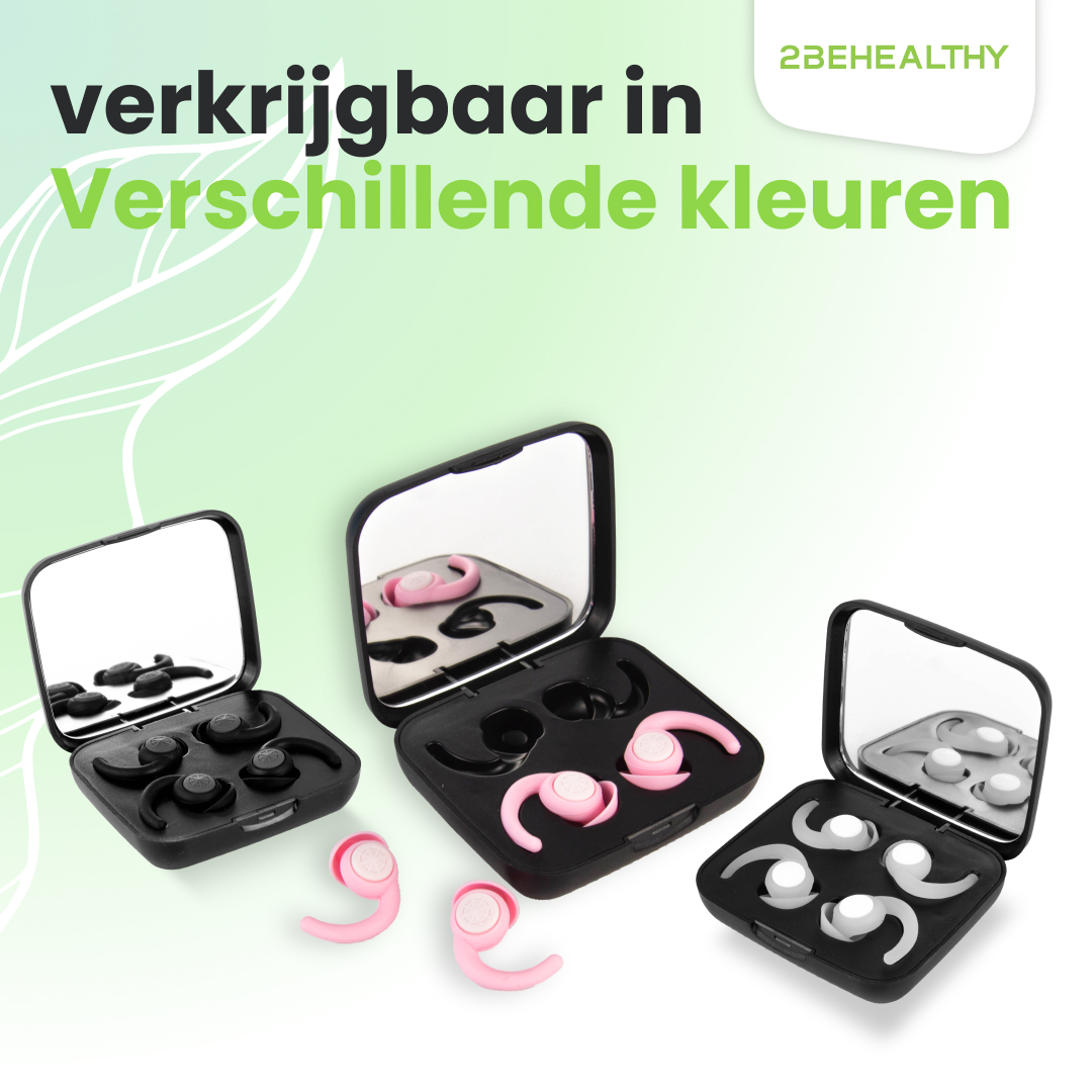 2BEHEALTHY 2-paar slaapoordoppen - Pink
