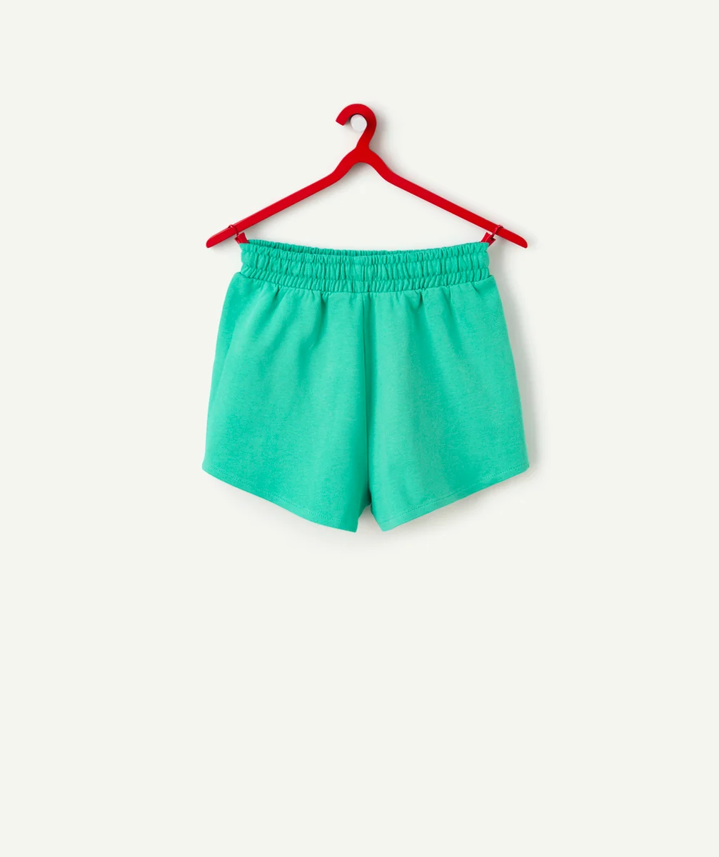 short fille en coton biologique vert