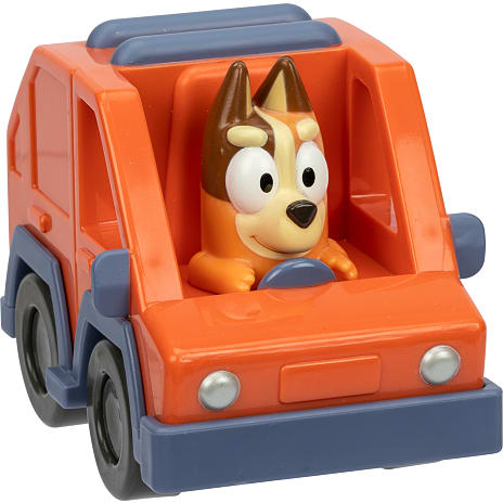 Bluey familiens minibiler m. figur - flere varianter - assorteret