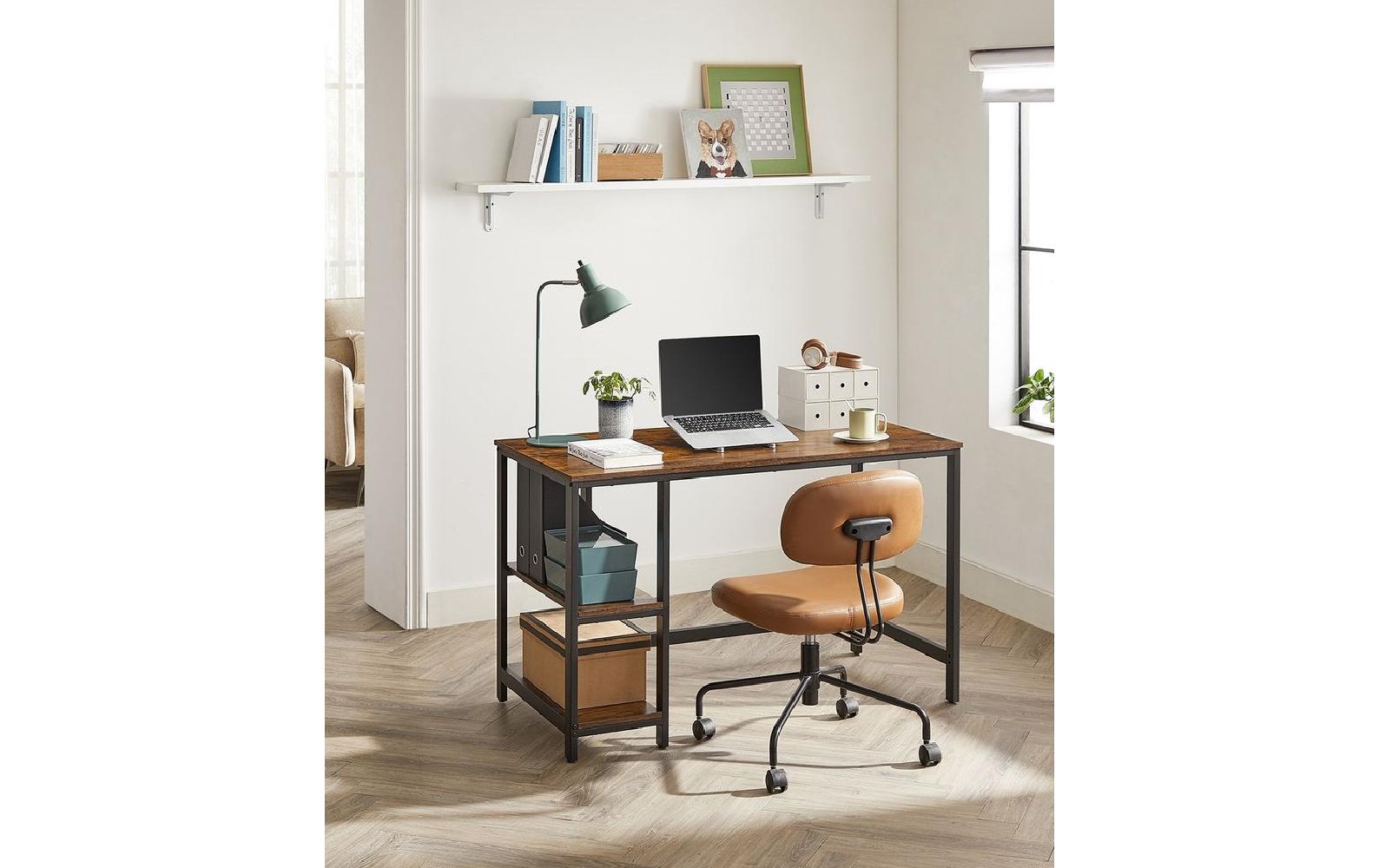 Tisch LWD47X Vintagebraun-SchwarzIndustrie-Look Schreibtisch