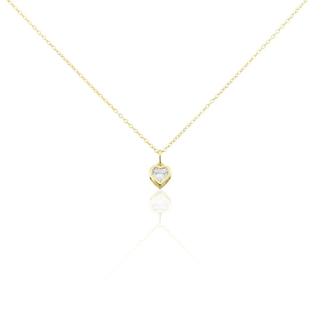 Collier Or Jaune Idony Oxyde De Zirconium