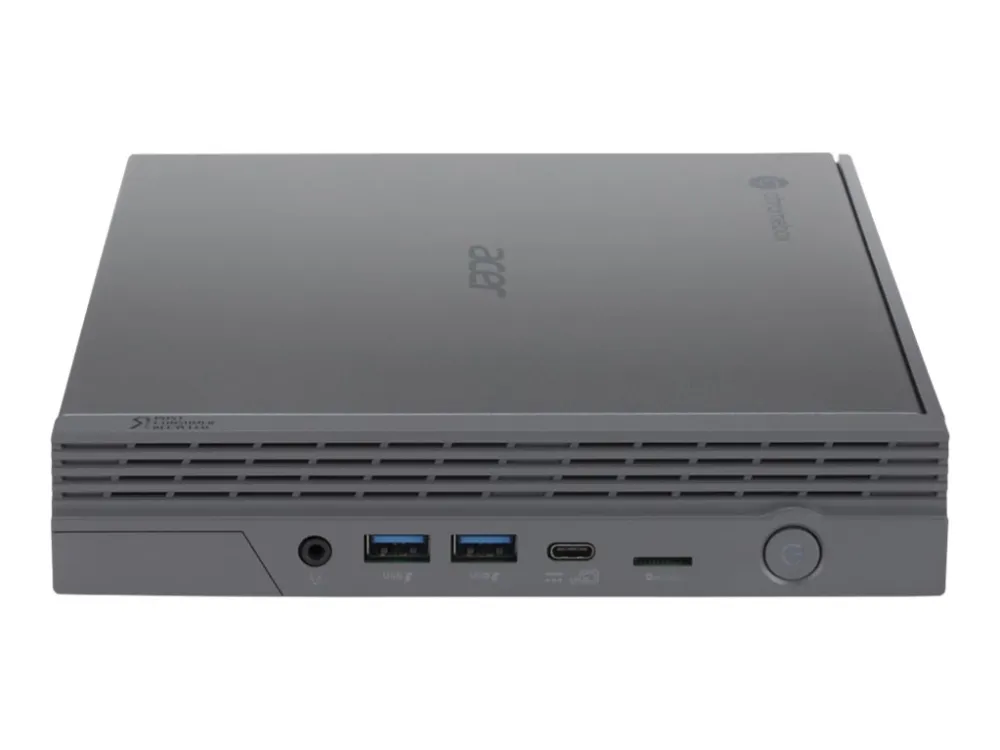 Acer Chromebox CXI5 - Mini PC 1 x Core i3 1215U / op til 4.4 GHz - RAM 8 GB - flash - eMMC 128 GB - UHD Graphics - IEEE 802.11ax (Wi-Fi 6E), Bluetooth, Gigabit Ethernet - Chrome OS - skærm: ingen - grå