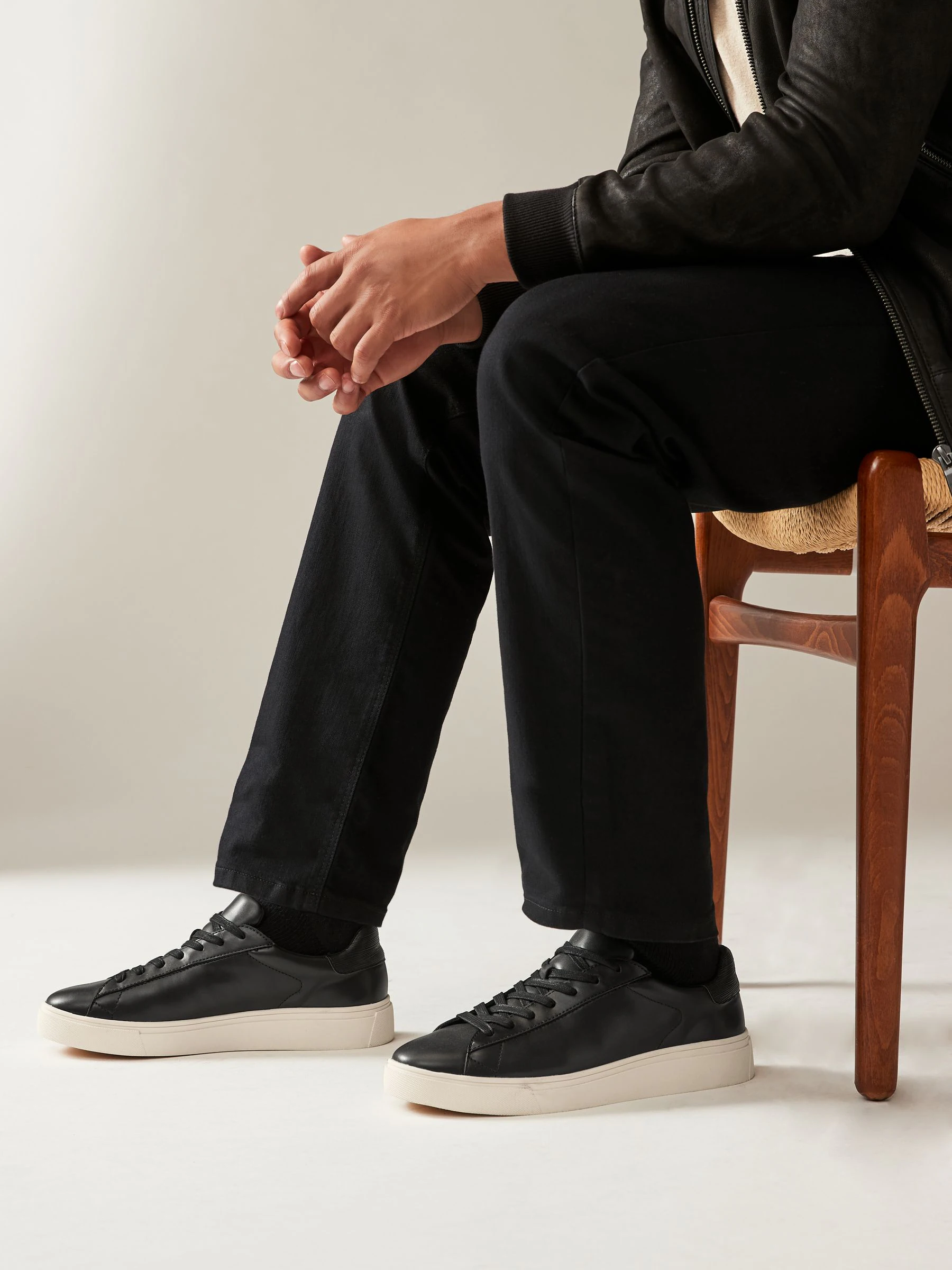 Zwart - Chic-casual lange sneakers