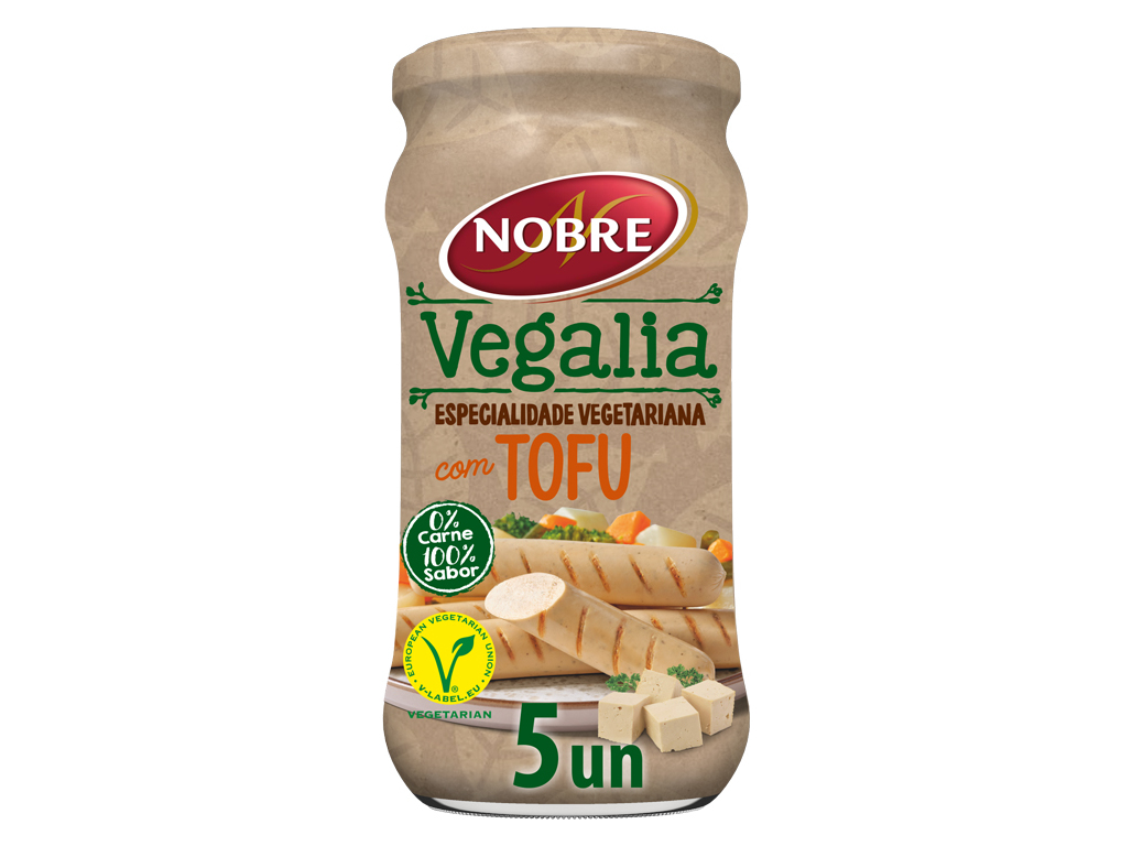 SALSICHAS TOFU NOBRE FRASCO 5 UN 360(200)G