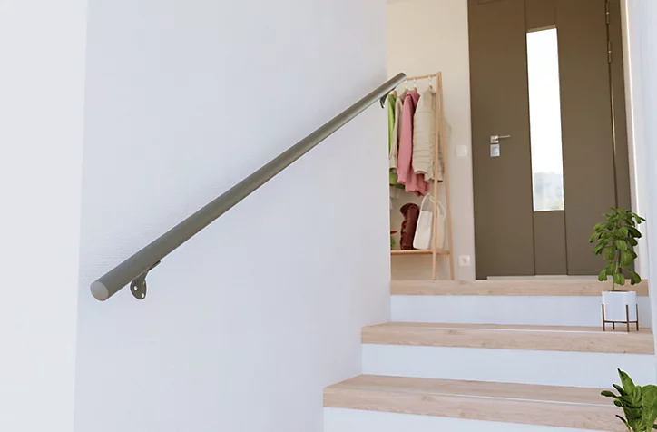 Kit de fixation pour main courante aluminium taupe