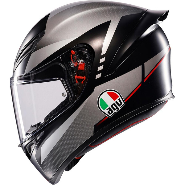 AGV - Casque K1 S Lap Noir Mat / Gris / Rouge