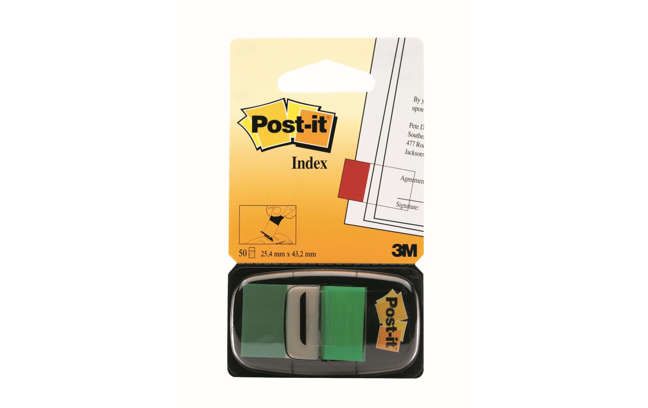 Page Marker Post-it Index 50 Stück GrünPost-it Index Marker im Spender