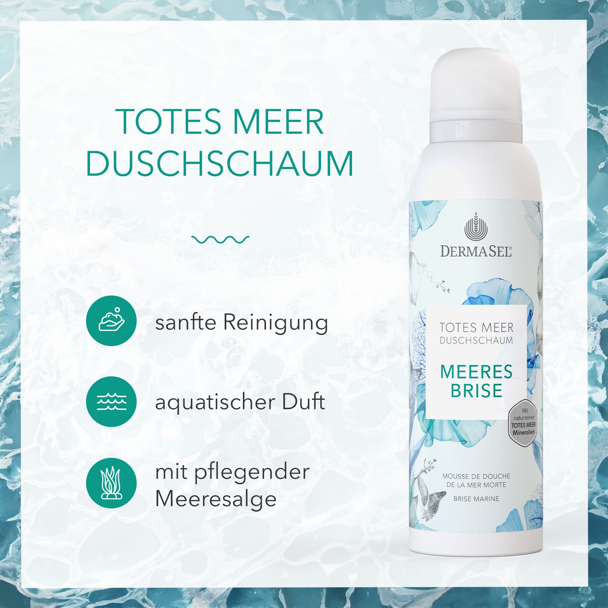 DERMASEL® TOTES MEER Duschschaum Meeresbrise