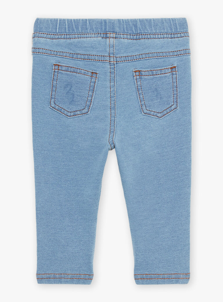 Pantalon en knit denim bleu clair