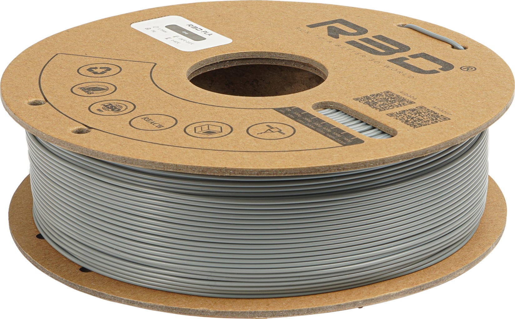 R3D  PLA Grey, 1.75 mm / 1000 g    Günstiges PLA-Filament in Grau