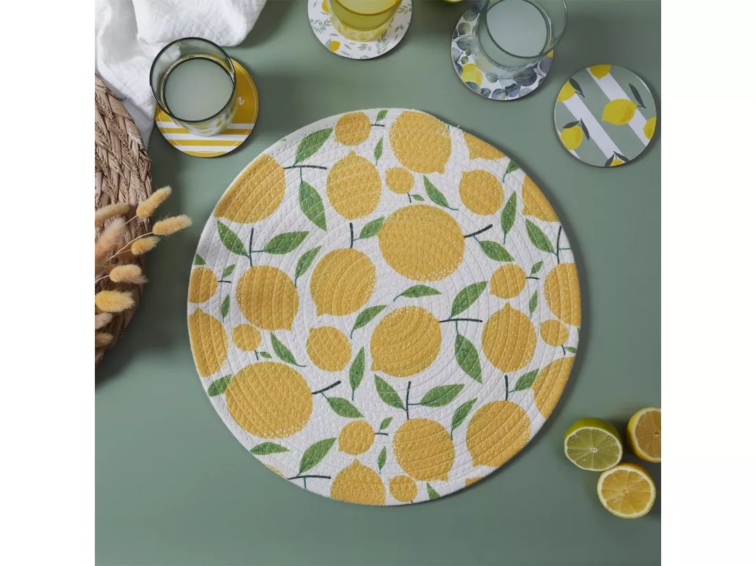 Set de Table Rond Imprimé 