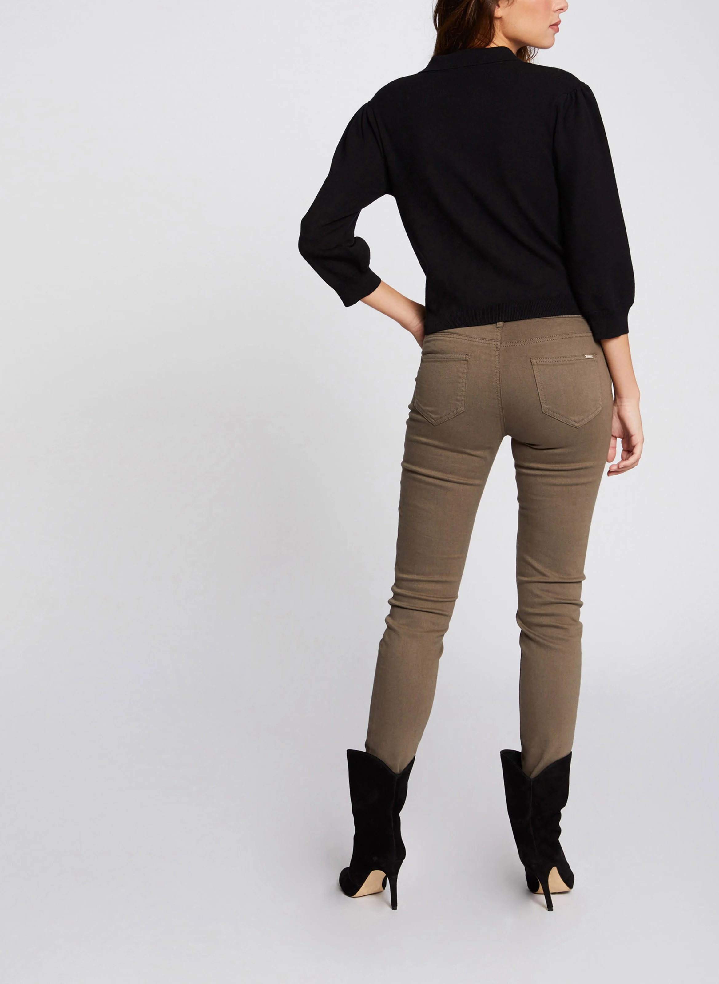 PETRA - Pantalon skinny taille basse | Vert