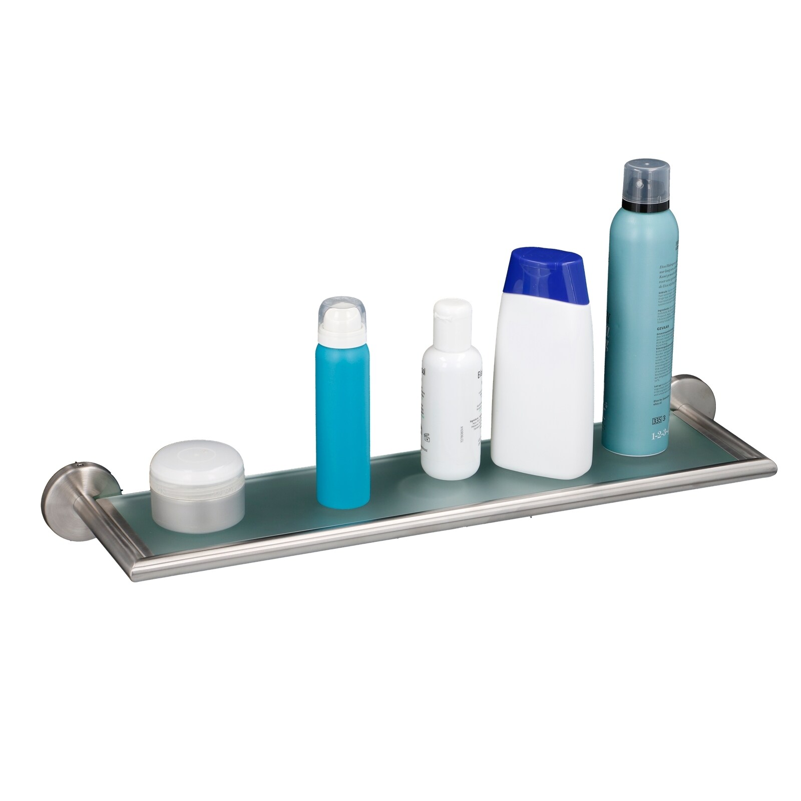 HTI-Living Bad Regal Edelstahl/Glas