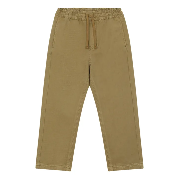 SMALLABLE BASICS Pantalon Elastiqué à la Taille Garçon Denim | Vert kaki