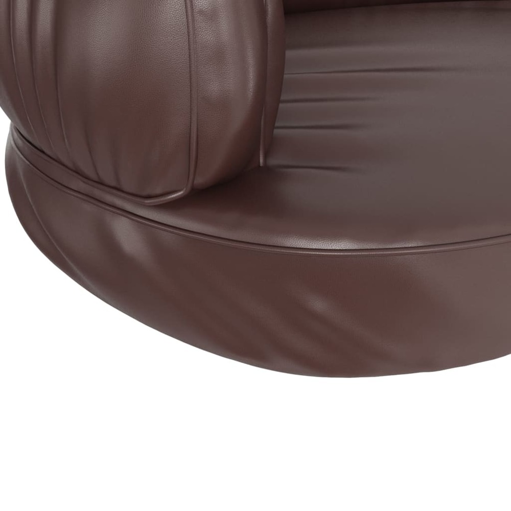 Lit pour chien ergonomique mousse marron 60x42 cm similicuir